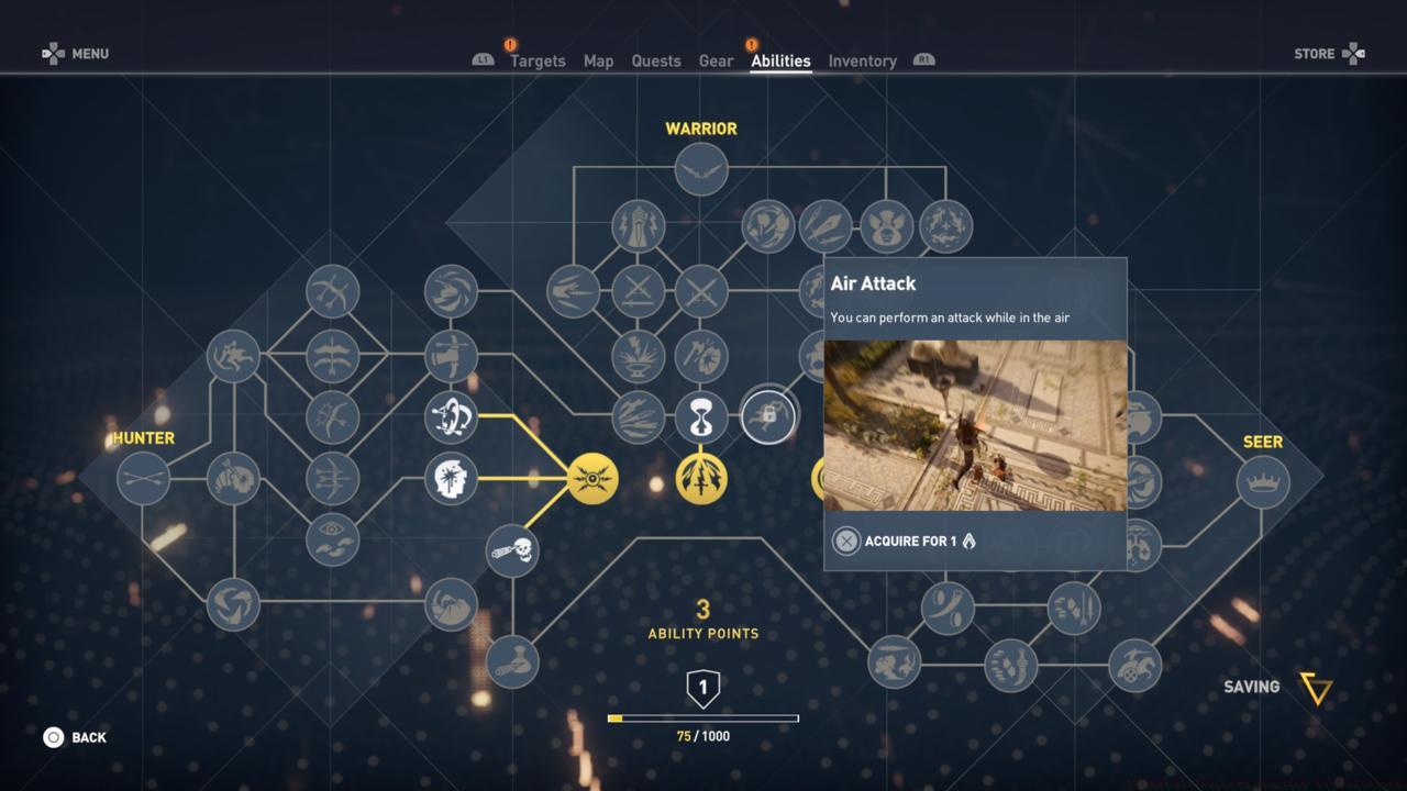 Warrior Ability: Air Attack (Requires 1 Ability Point)